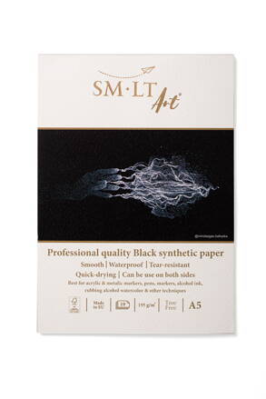 SMLT Art blok čierny syntetický papier 155g/m2 A5