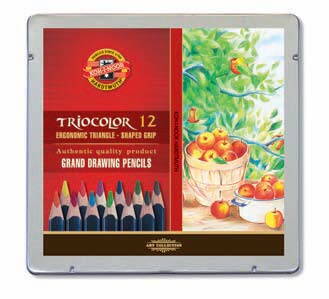 Koh-i-noor - Sada pasteliek Triocolor, 12 ks