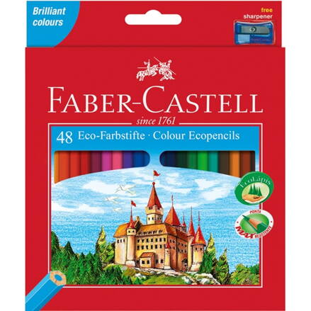 Faber-Castell - EKO pastelky v papierovej krabičke, 48 ks