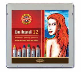 Koh-i-noor - Sada pasteliek Wax Aquarell, 12 ks