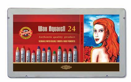 Koh-i-noor - Sada pasteliek Wax Aquarell, 24 ks