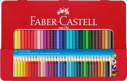 Faber-Castell - Grip pastelky v plechovej krabičke, 36 ks