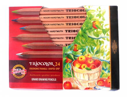 Koh-i-noor - Sada pasteliek Triocolor Natural, 24 ks