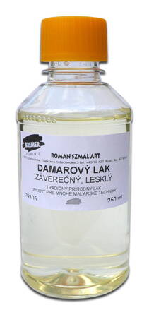 Damarový záverečný lak lesklý, 250 ml