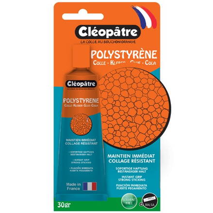 Lepidlo Cleopatre 30g na polystyrén a drevené modely 