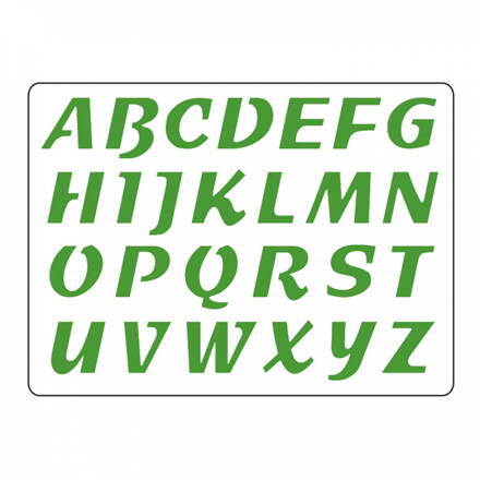 Šablóna Pentart - veľká abeceda A5