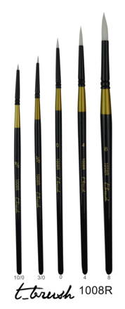 T-brush 1008R - okrúhly štetec, syntetický biely